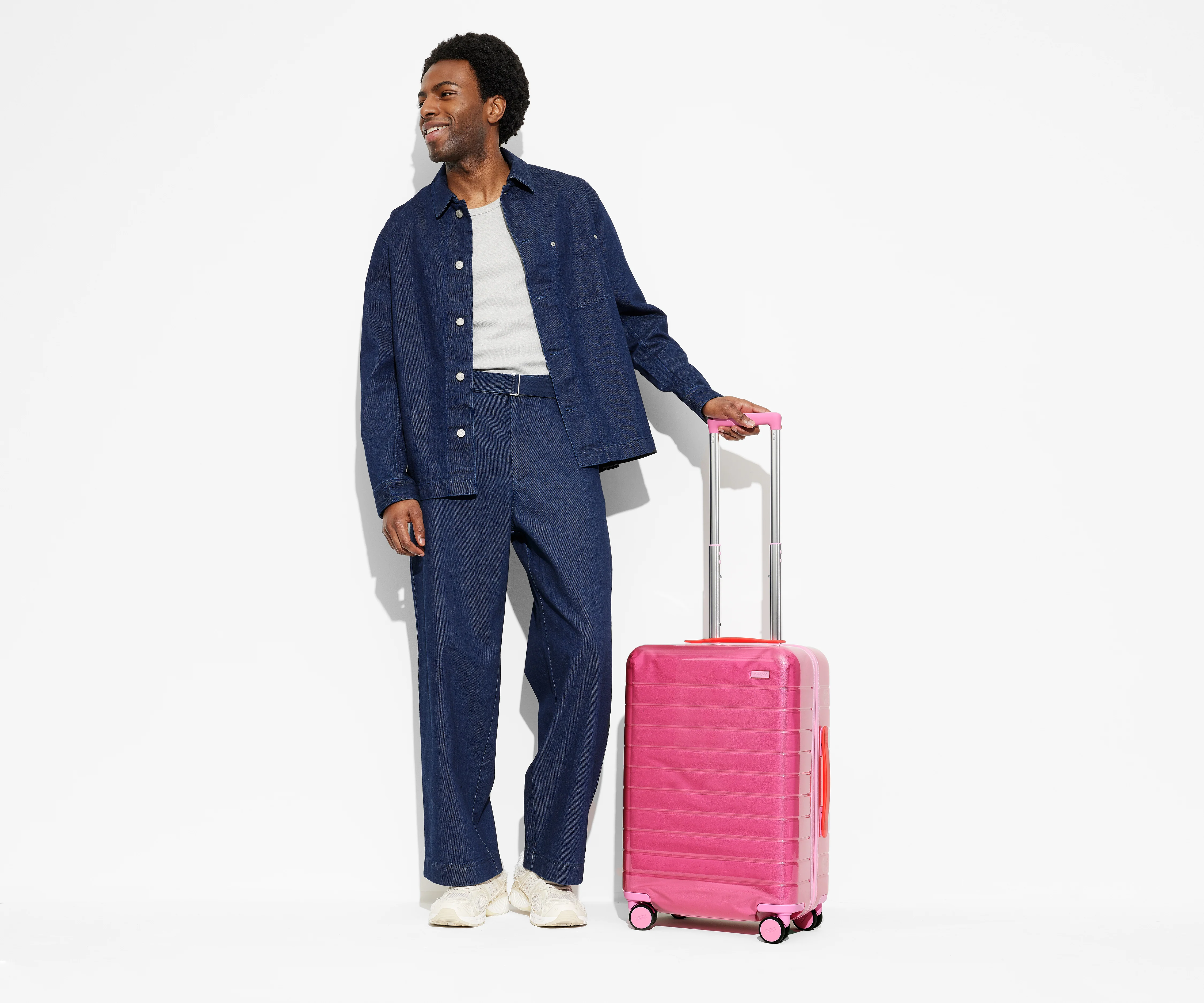 The Bigger Carry-On in Translucent Pink - Image 3