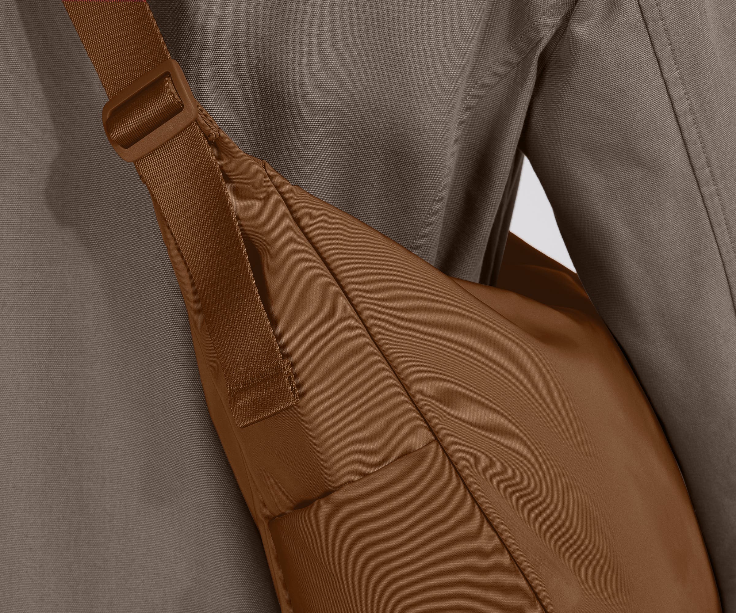 Large Featherlight Crossbody in Amaro Brown - Image 9