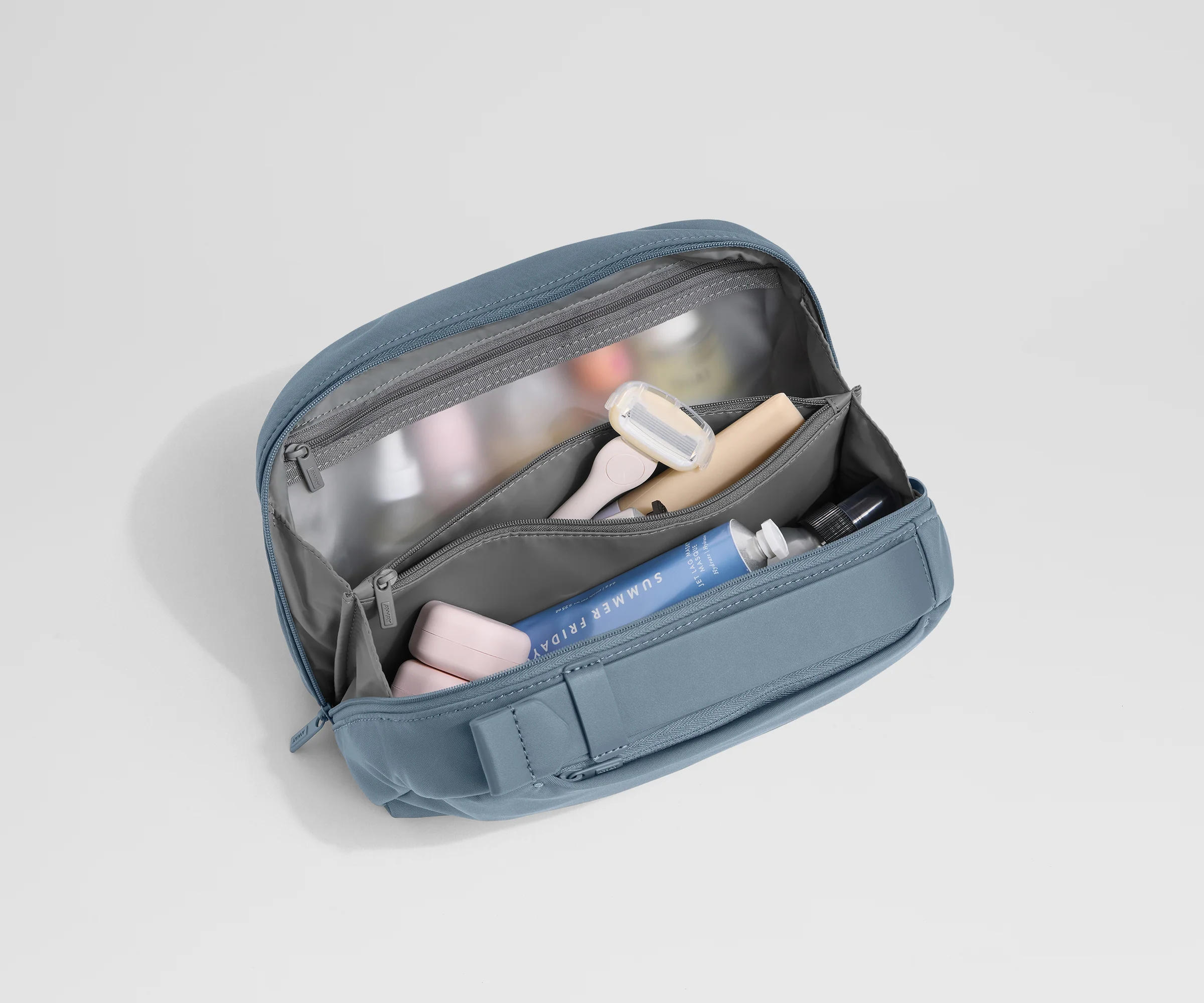 Large Toiletry Bag in Coast Blue - Image 3