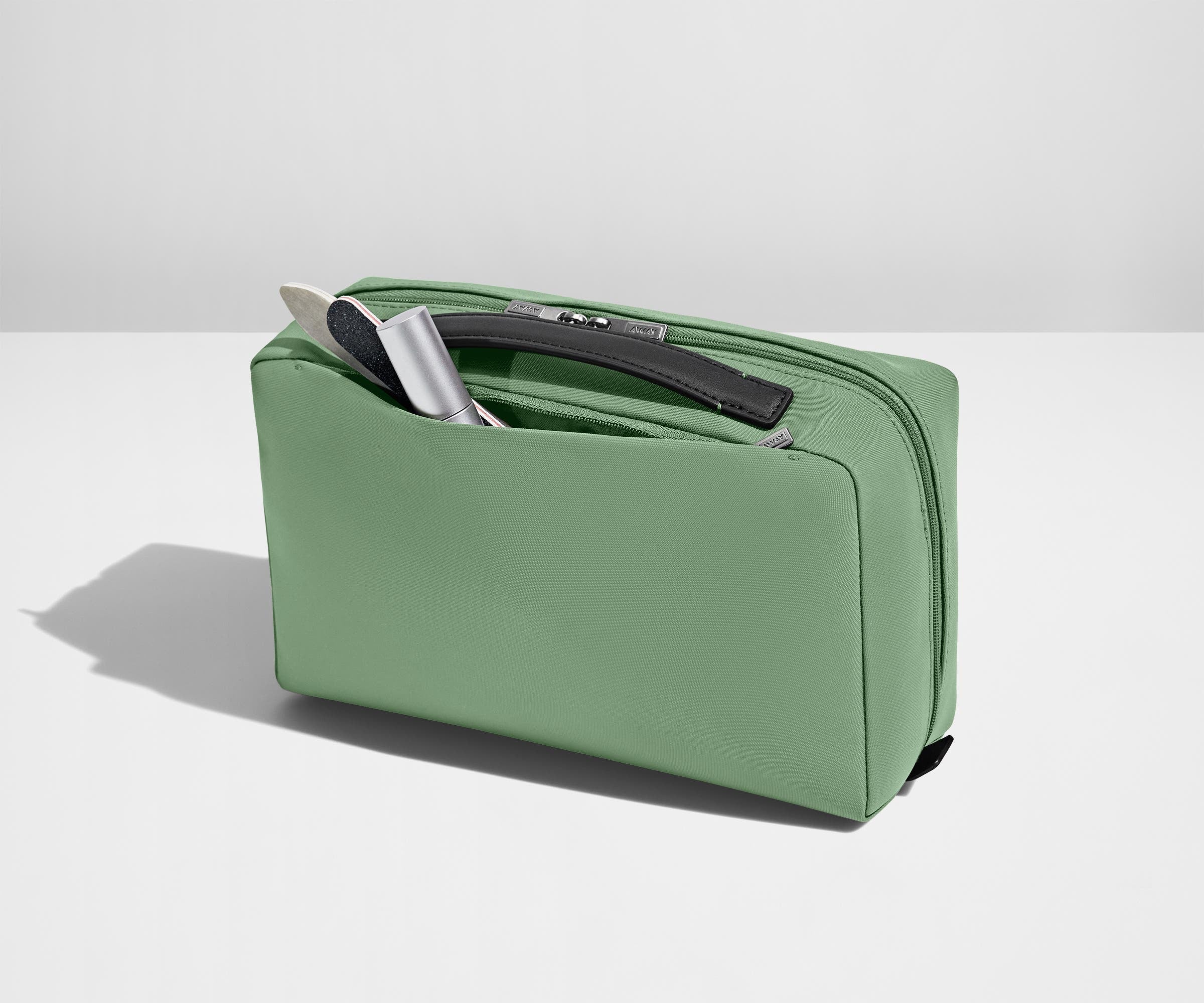 The Large Toiletry Bag in Sea Green - Image 4