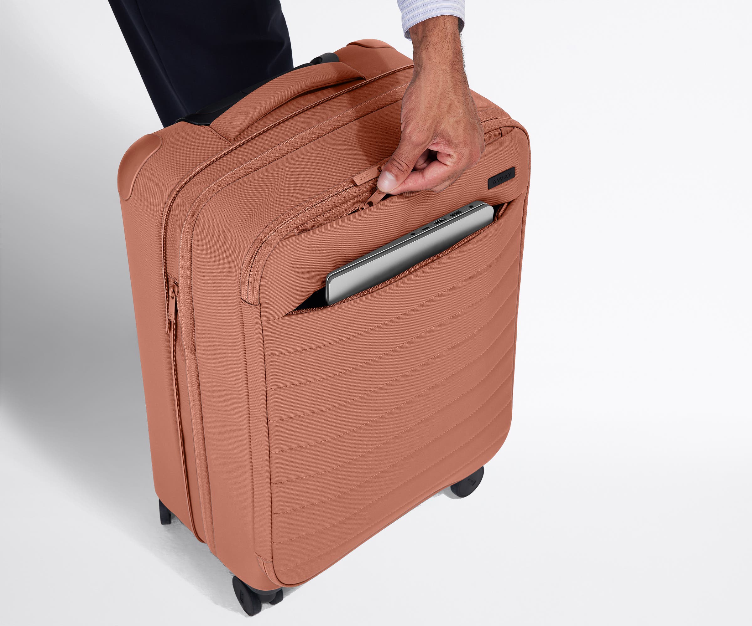 The Softside Bigger Carry-On in Clay Pink - Image 6