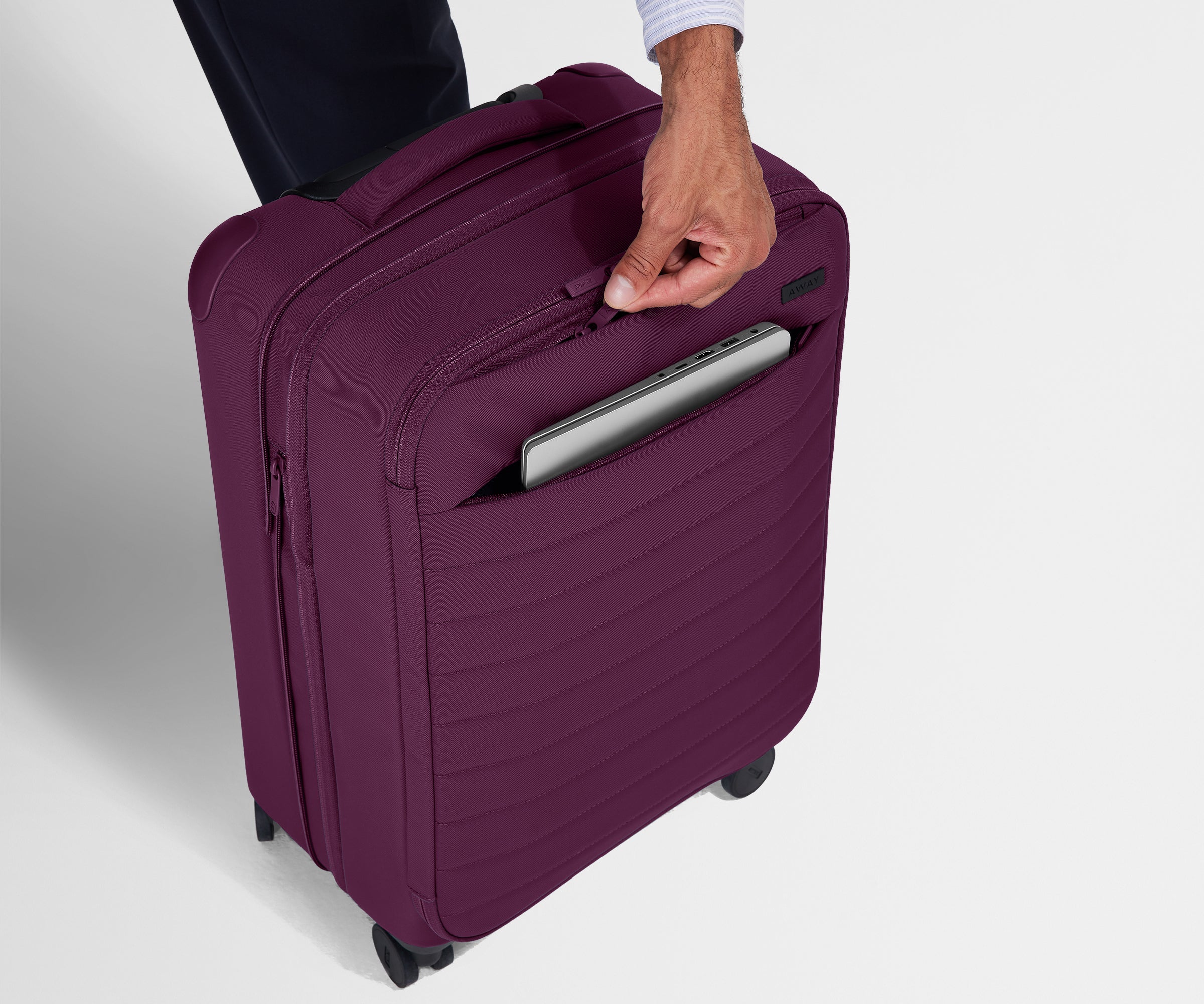 The Softside Bigger Carry-On in Plum Purple - Image 5