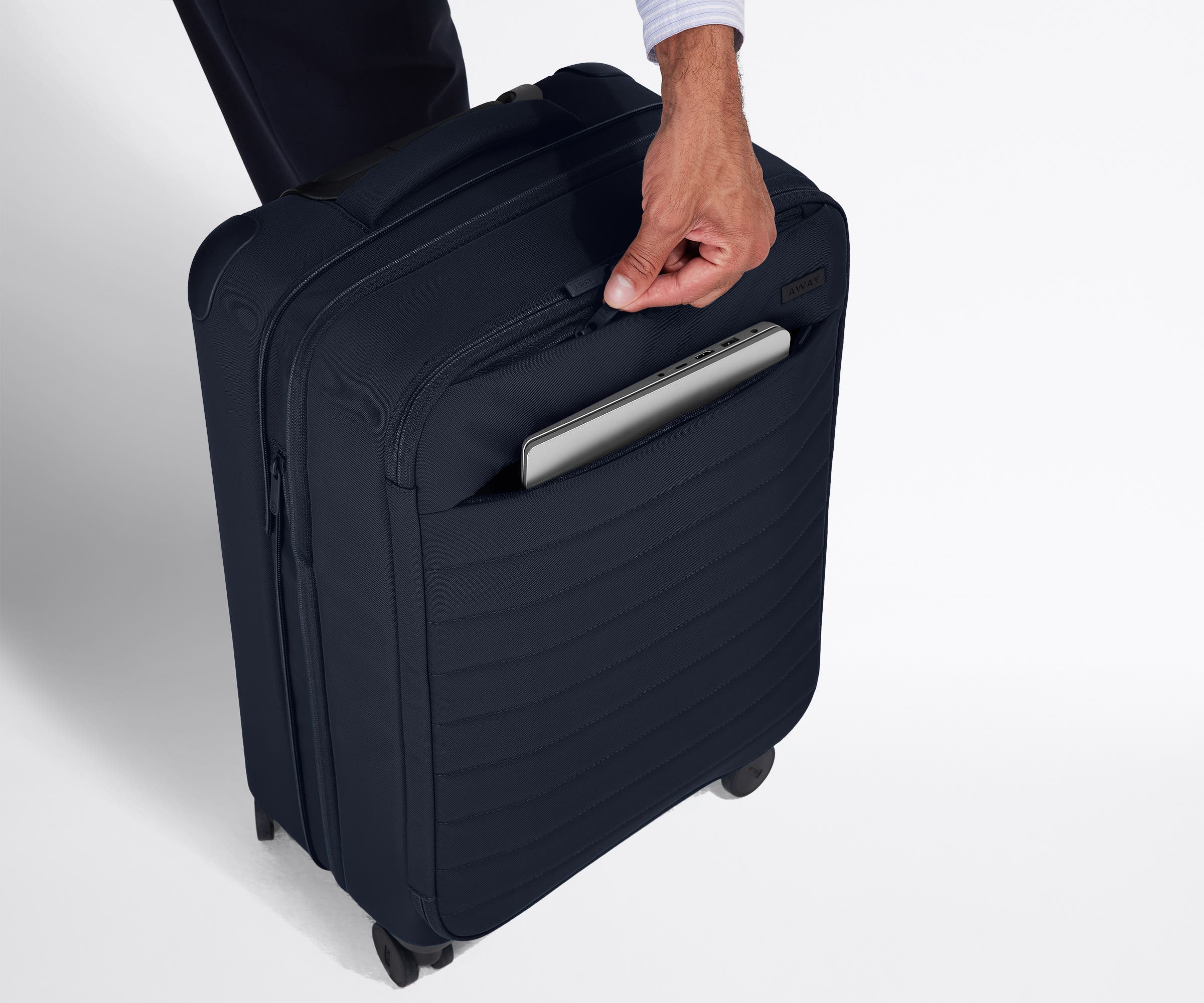 The Softside Carry-On in Navy Blue - Image 6