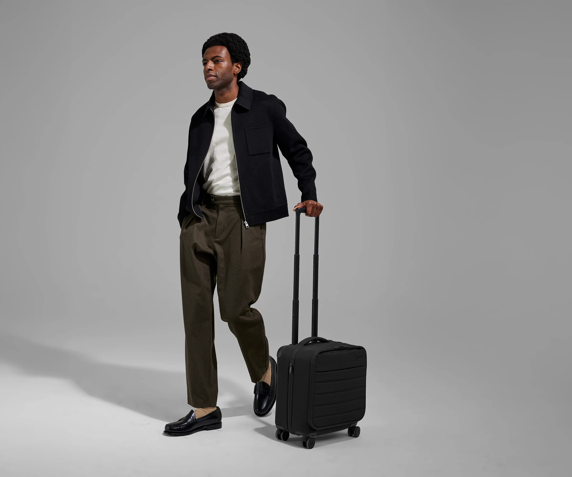 The Softside Compact Carry-On in Jet Black - Image 4